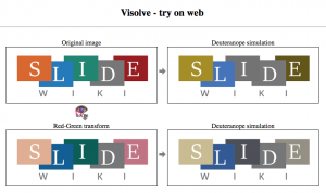 Visolve showing colours of a logo